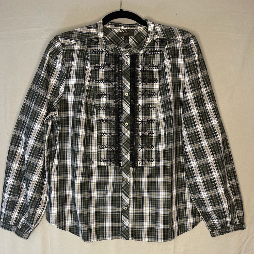 J. Crew green and black Plaid Shirt
